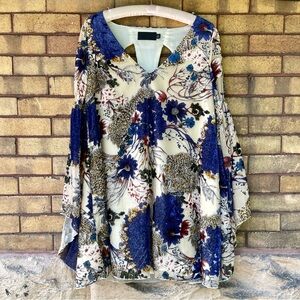 Line & Dot Mini Shift Dress